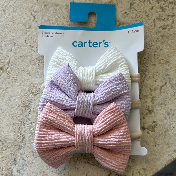Carter’s headwraps, 3-pack, 0-12 months, NWT - Picture 1 of 2